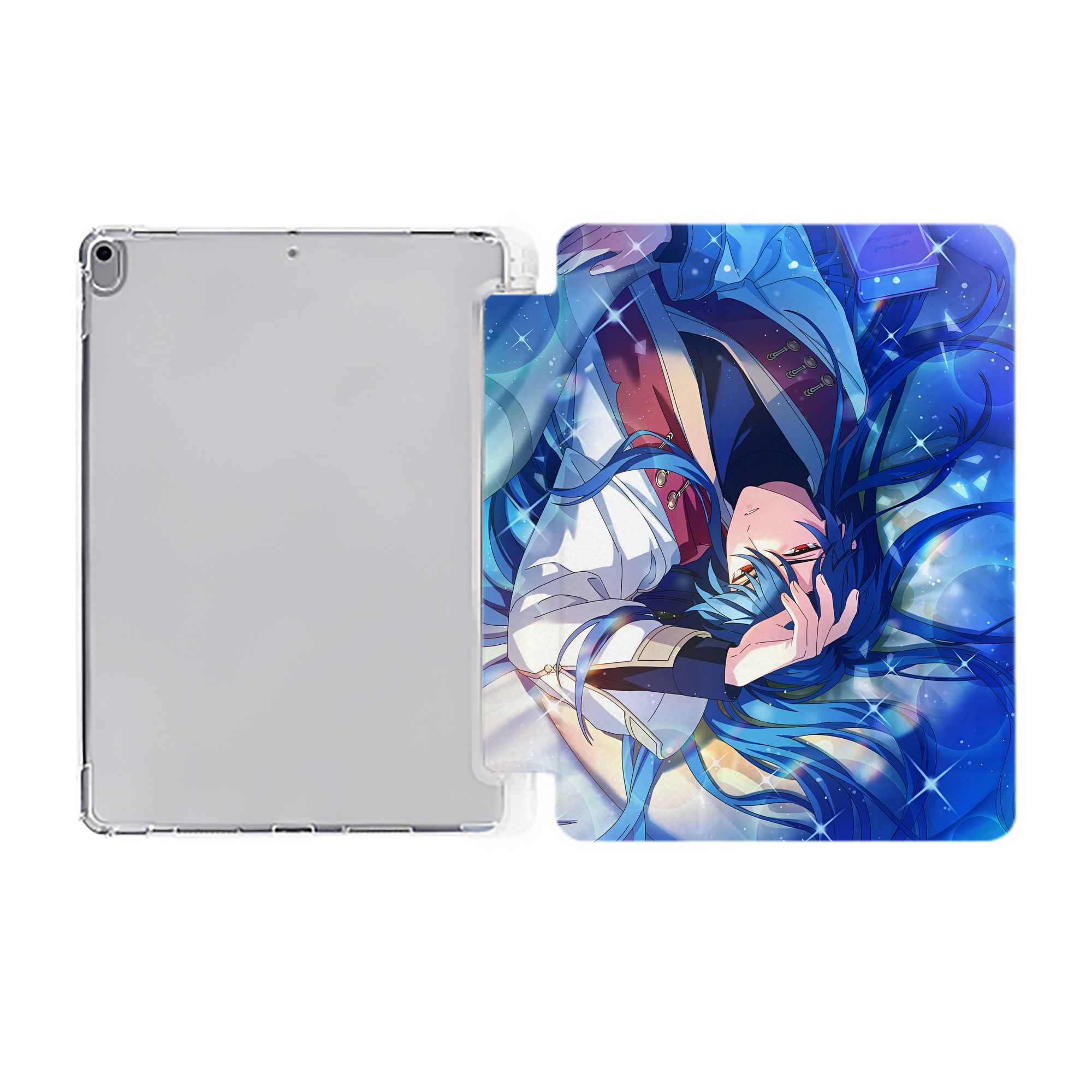 （画像用） 刀剣乱舞 Touken Ranbu IPad ケース ペン収納付き 三つ折りスタンド PUレザー×シリコン 対応機種9.5/10.5/10.9インチ